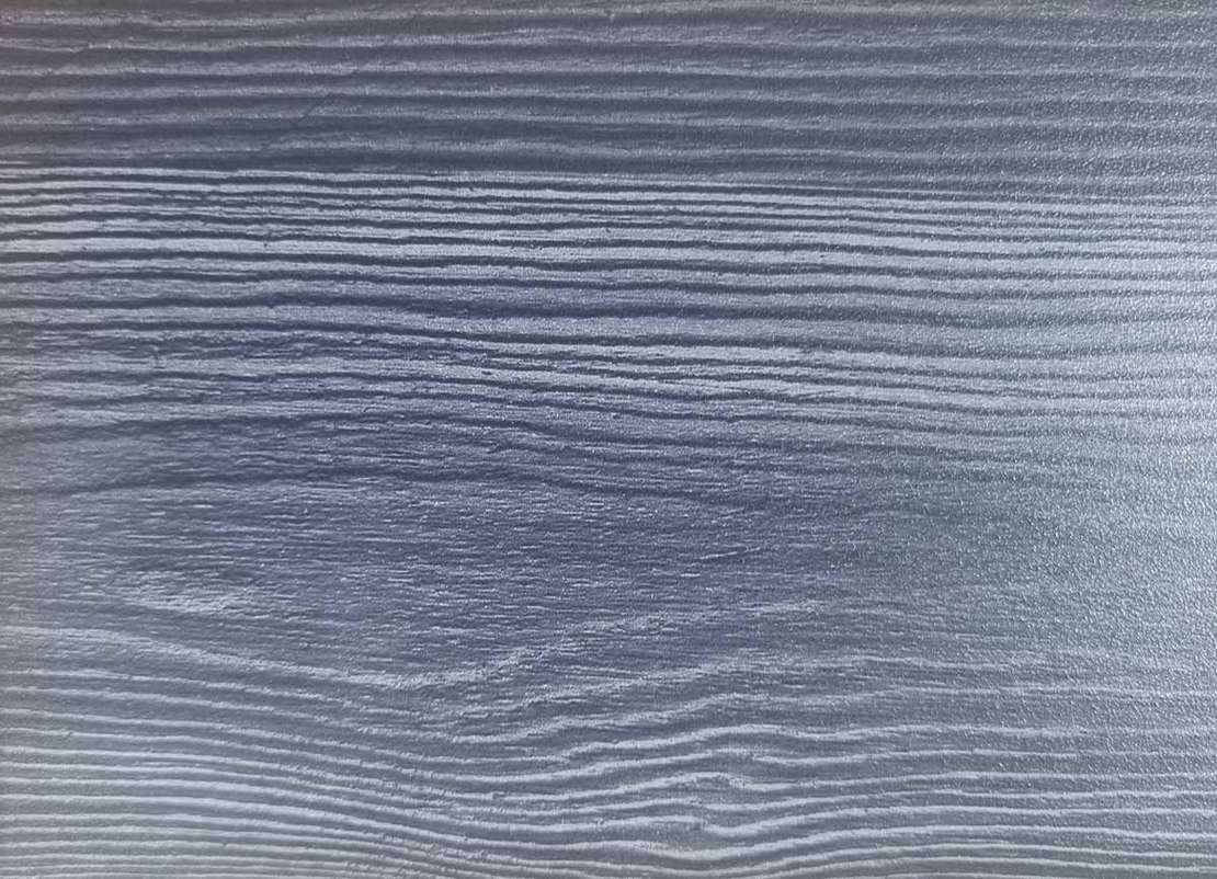 Holzdekor auf Aluminium - Mokka blau-grau